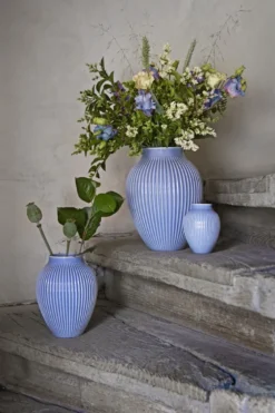 Knabstrup Keramik Ripple vase lavendel H20 cm