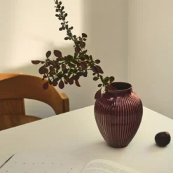 Knabstrup Keramik Ripple vase berry H 27 cm