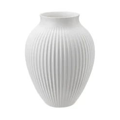 Knabstrup Keramik Ripple vase hvid H 27 cm