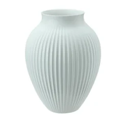 Knabstrup Keramik Ripple vase mat lyseblå H 27 cm