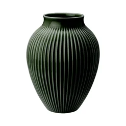 Knabstrup Keramik Ripple vase mørkegrøn H 27 cm