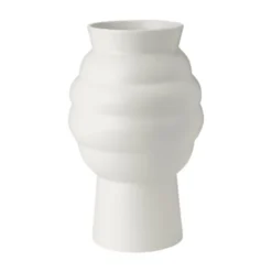 Knabstrup Keramik Tortus Archie vase No2 hvid H 23,5 cm