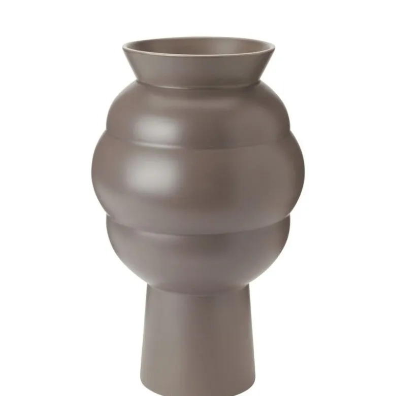 Knabstrup Keramik Tortus Archie vase No4 mørkegrå H 37 cm