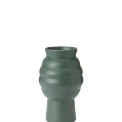 Knabstrup Keramik Tortus Archie vase No2 mørkegrøn H 23,5 cm