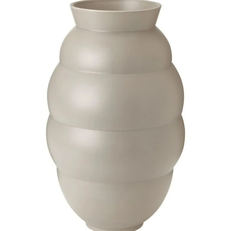 Knabstrup Keramik Tortus Archie vase No5 lysegrå H 41,5 cm