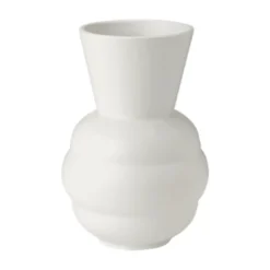 Knabstrup Keramik Tortus Archie vase No1 hvid H 21 cm