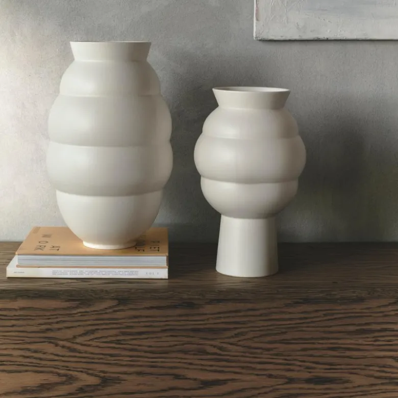 Knabstrup Keramik Tortus Archie vase No5 hvid H 41,5 cm