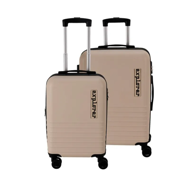 Kuffertsæt i beige 2 stk. 67 liter og 39 liter