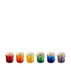 Le Creuset Signature Rainbow espressokrus stentøj 10 cl 6 stk.