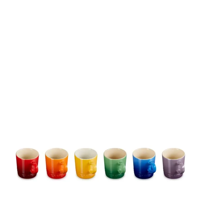 Le Creuset Signature Rainbow espressokrus stentøj 10 cl 6 stk.