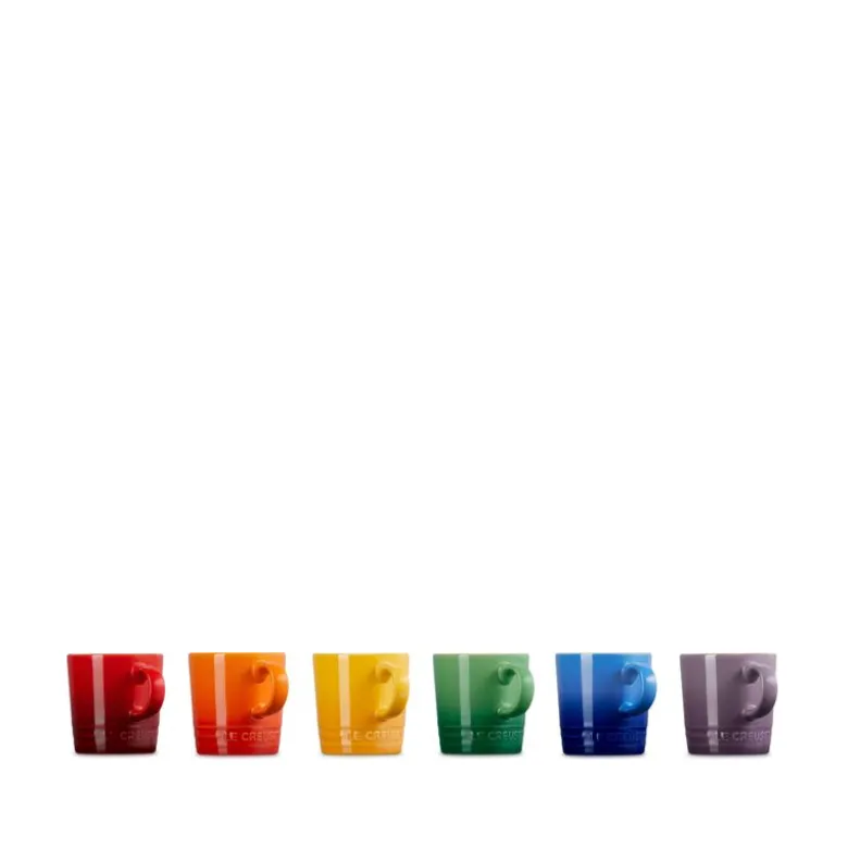Le Creuset Signature Rainbow espressokrus stentøj 10 cl 6 stk.