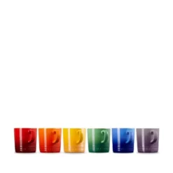 Le Creuset Signature Rainbow kaffekrus stentøj 35 cl 6 stk.