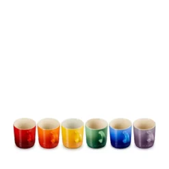 Le Creuset Signature Rainbow kaffekrus stentøj 35 cl 6 stk.