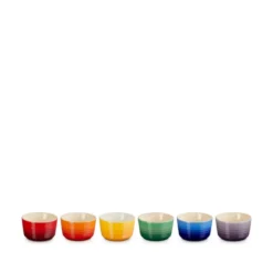 Le Creuset Signature Rainbow mini rameki stentøj Ø 7,8 cm 6 stk.