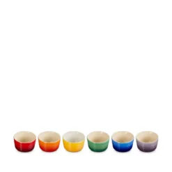 Le Creuset Signature Rainbow mini rameki stentøj Ø 7,8 cm 6 stk.