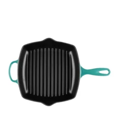 Le Creuset Signature støbejern grillpande 26 cm bleu riviera