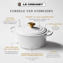 Le Creuset Signature støbejern rund gryde Ø 24 cm white