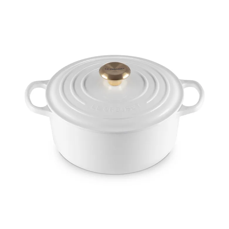 Le Creuset Signature støbejern rund gryde Ø 24 cm white
