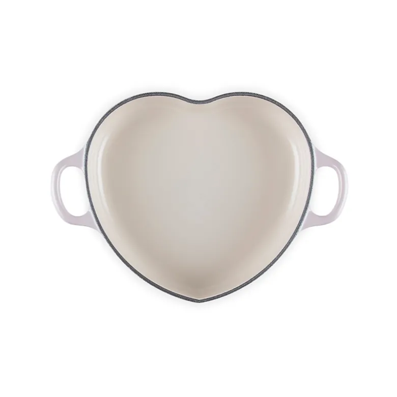 Le Creuset Signature støbejern hjertebuffetgryde med hjerteformet knop Ø 20 cm shell pink
