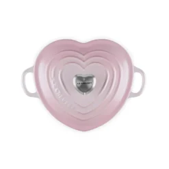 Le Creuset Signature støbejern hjertebuffetgryde med hjerteformet knop Ø 20 cm shell pink