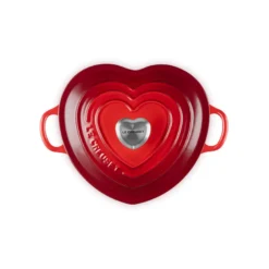 Le Creuset Signature støbejern hjertebuffetgryde med hjerteformet knop Ø 20 cm cerise