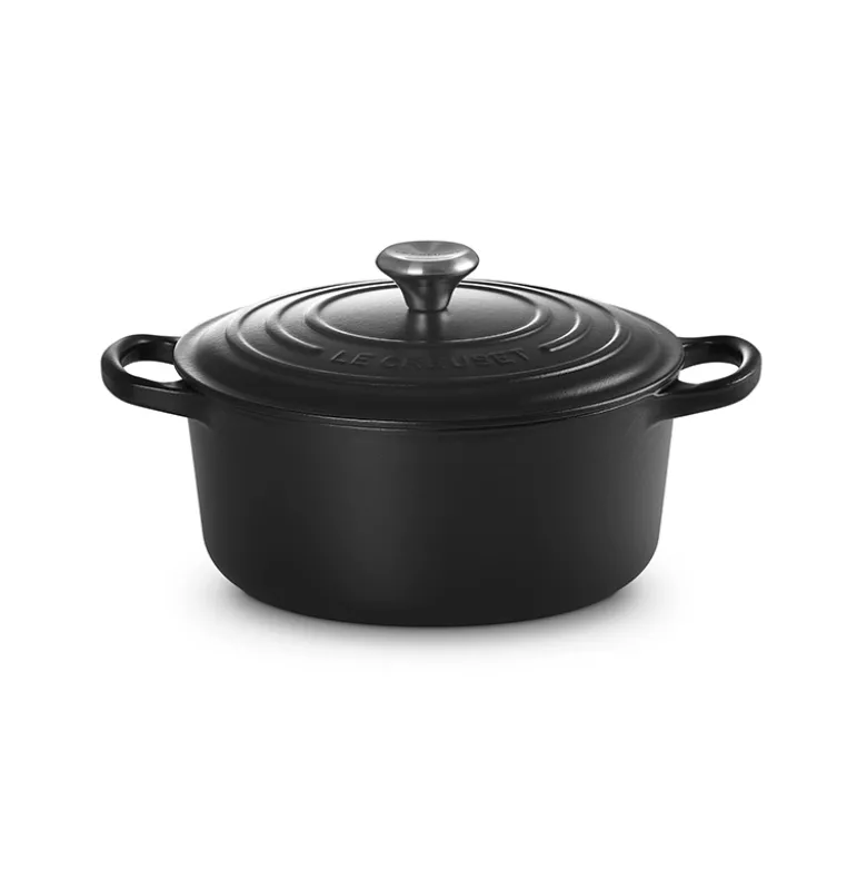 Le Creuset Signature støbejerns rund gryde 22 cm matte black