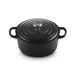 Le Creuset Signature støbejerns rund gryde 22 cm matte black