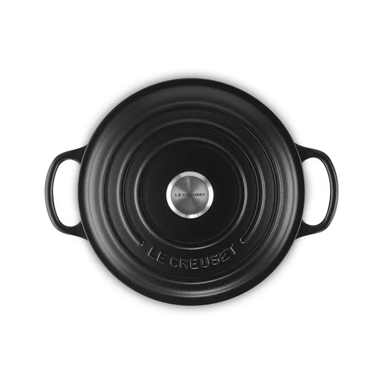 Le Creuset Signature støbejerns rund gryde 22 cm matte black