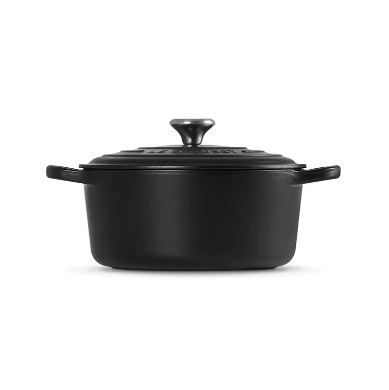 Le Creuset Signature støbejerns rund gryde 22 cm matte black