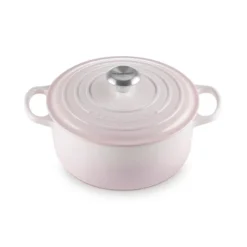 Le Creuset Signature støbejern rund gryde Ø 24 cm shell pink