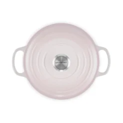 Le Creuset Signature støbejern rund gryde Ø 24 cm shell pink