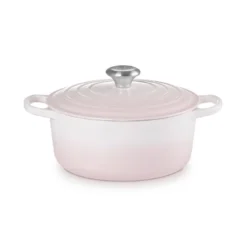 Le Creuset Signature støbejern rund gryde Ø 24 cm shell pink