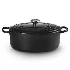 Le Creuset Signature støbejern oval gryde Ø 31 cm matte black