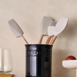 Le Creuset Signature stentøj bestik- og redskabskrukke Black