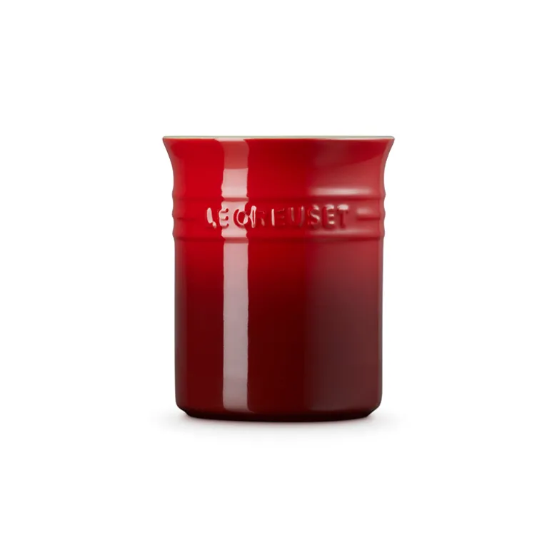 Le Creuset Signature stentøj bestik- og redskabskrukke Cerise