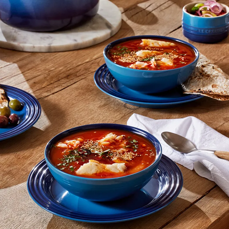 Le Creuset Signature stentøj dyb tallerken 16cm Azure