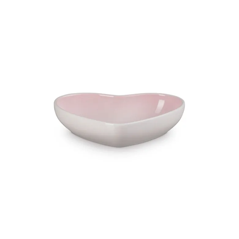 Le Creuset Signature stentøj hjerteformet skål 20 cm Shell Pink