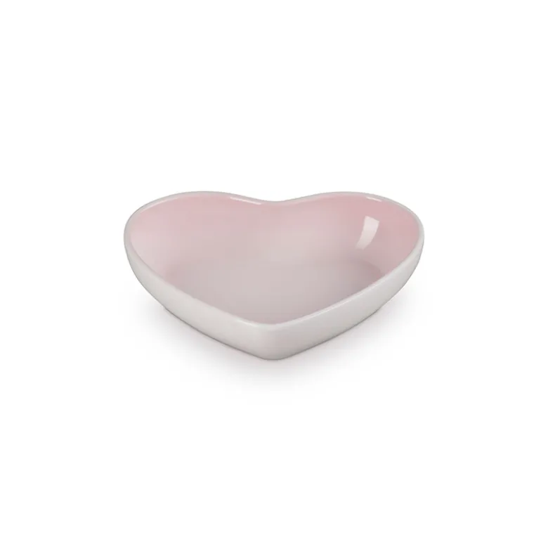 Le Creuset Signature stentøj hjerteformet skål 20 cm Shell Pink