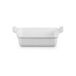 Le Creuset Signature stentøj Heritage rektangulært fad 19cm White
