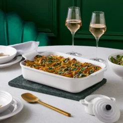 Le Creuset Signature stentøj Heritage rektangulært fad 26cm White