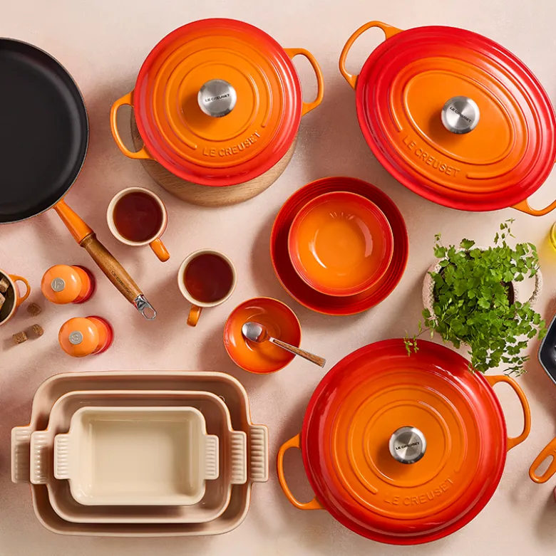 Le Creuset Signature stentøj Heritage rektangulært fad 26cm Volcanic