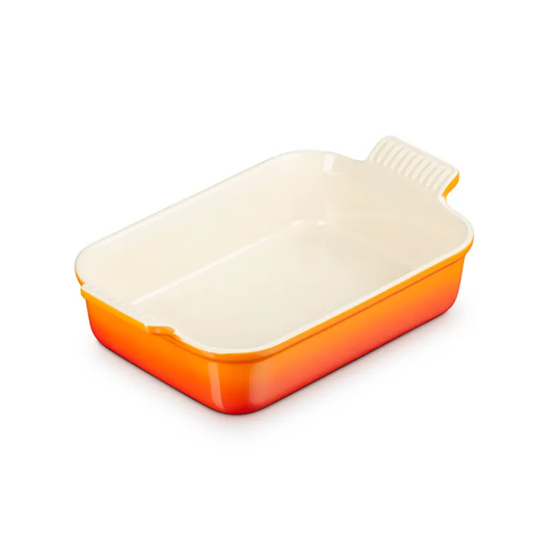 Le Creuset Signature stentøj Heritage rektangulært fad 26cm Volcanic