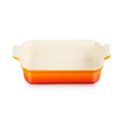 Le Creuset Signature stentøj Heritage rektangulært fad 26cm Volcanic