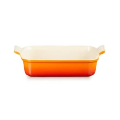 Le Creuset Signature stentøj Heritage rektangulært fad 26cm Volcanic