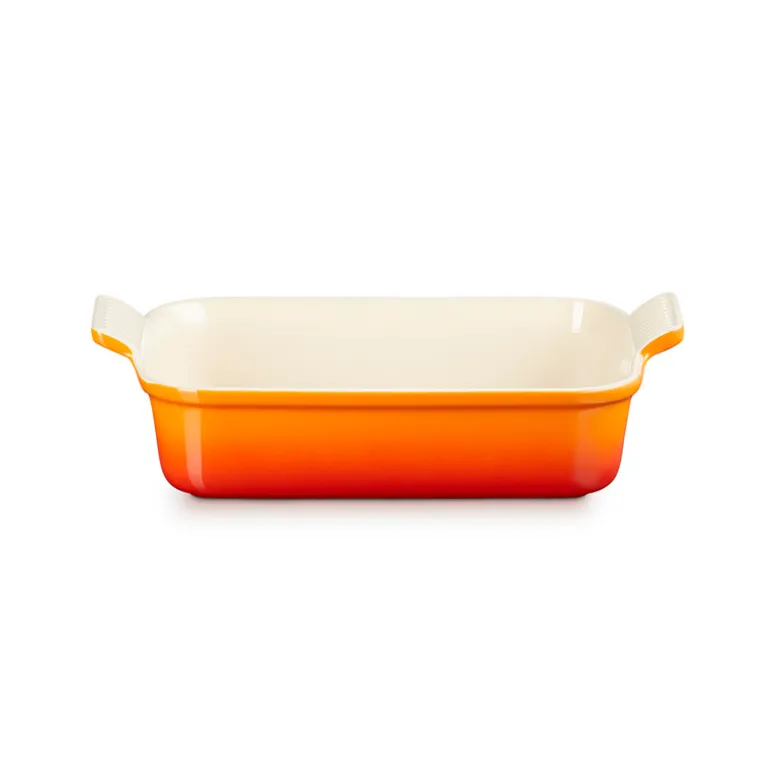 Le Creuset Signature stentøj Heritage rektangulært fad 26cm Volcanic