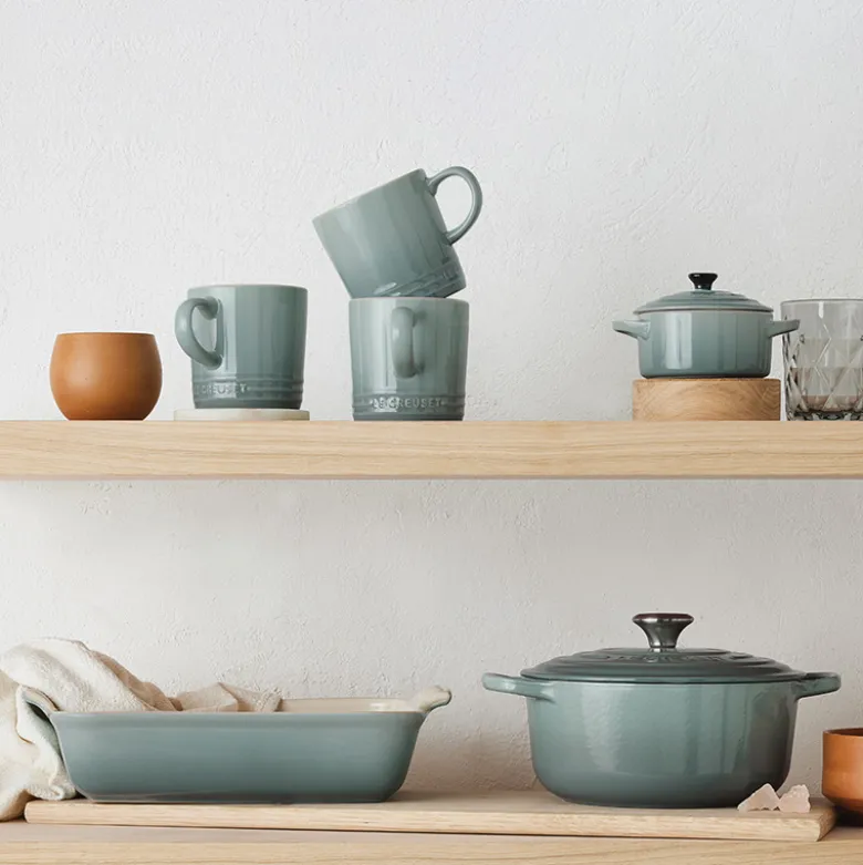 Le Creuset Signature stentøj Heritage rektangulært fad 32cm Sea Salt