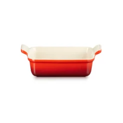 Le Creuset Signature stentøj Heritage rektangulært fad 19 cm Cerise