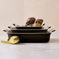 Le Creuset Signature stentøj Heritage rektangulært fad 32cm Black