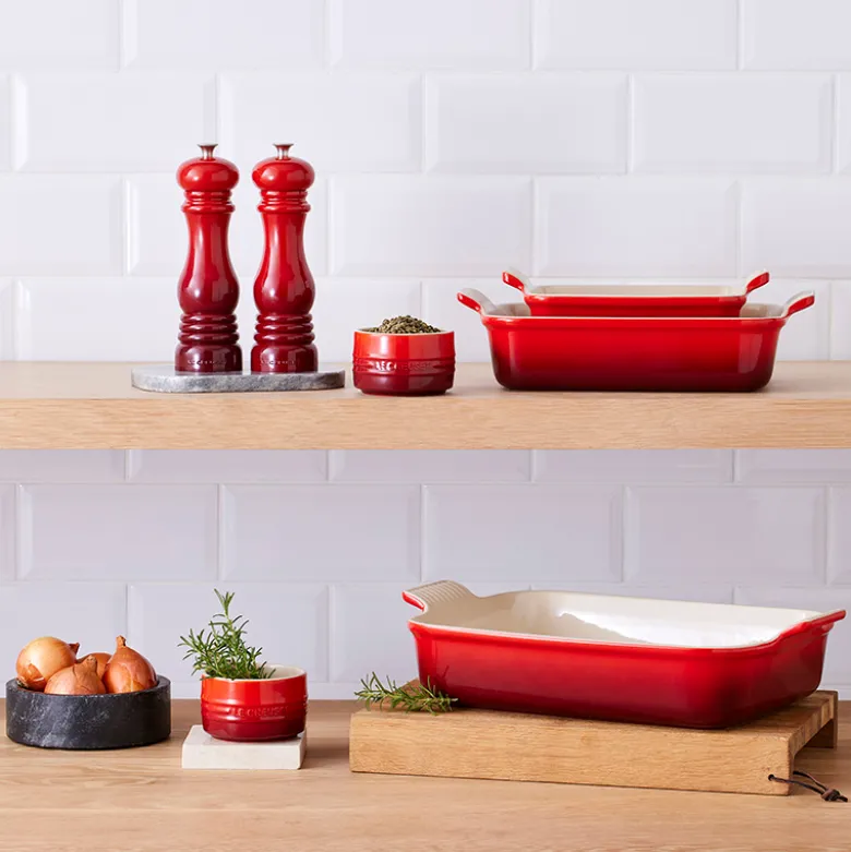 Le Creuset Signature stentøj Heritage rektangulært fad 26cm Cerise