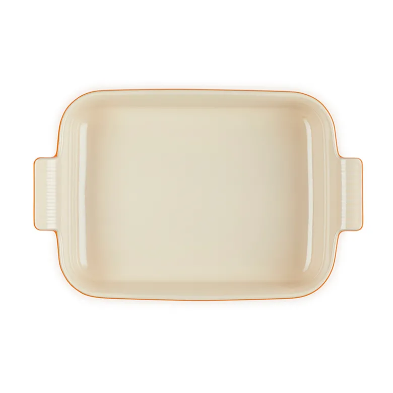 Le Creuset Signature stentøj Heritage rektangulært fad 32cm Volcanic